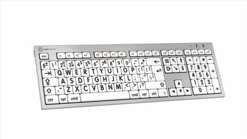 LargePrint Black on White ALBA Keyboard for Mac - UK English LargePrint Black on White ALBA Keyboard for Mac - UK English
